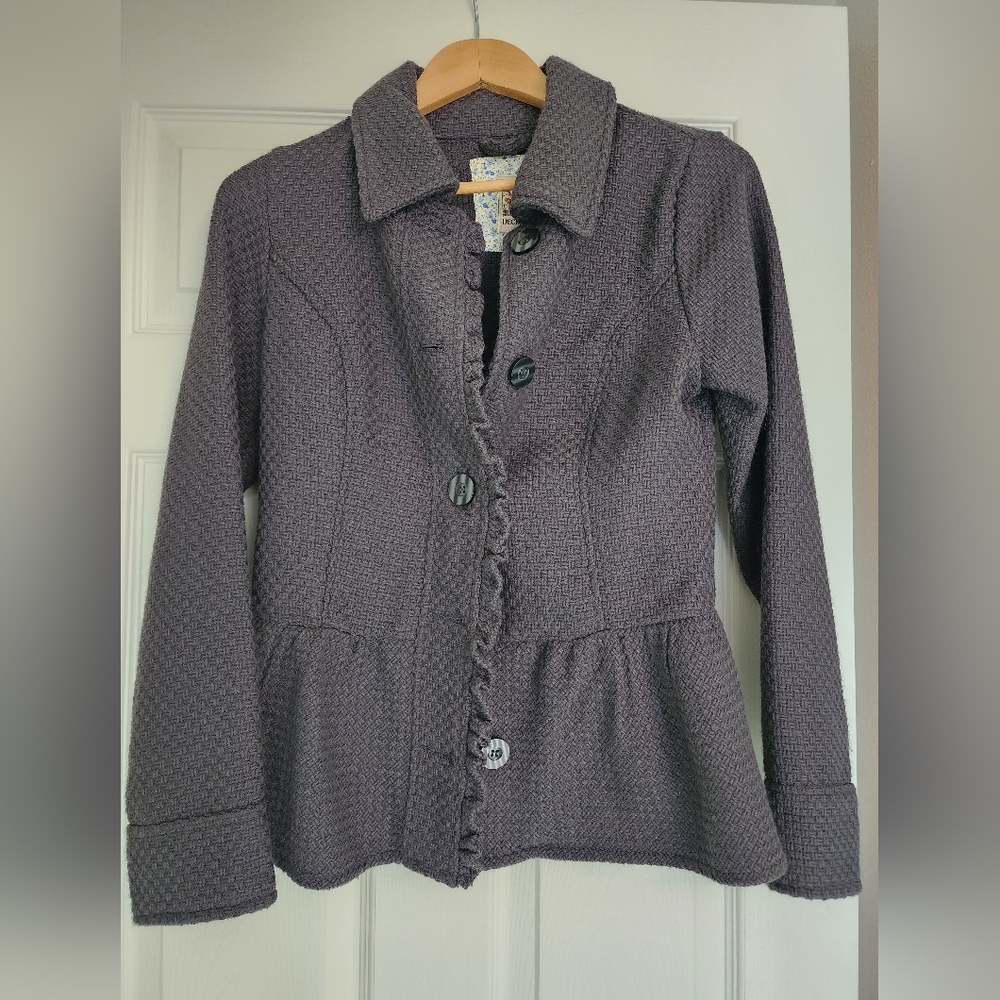 Decree Ruffle Pea Coat